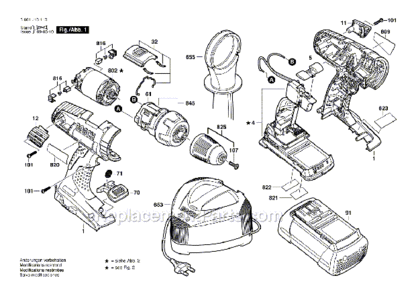Page A Diagram and Parts List for 18636-02  Bosch Hammer Drill
