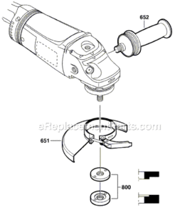 Page B Diagram and Parts List for 1873-6 0601852C60 Bosch Angle Grinder