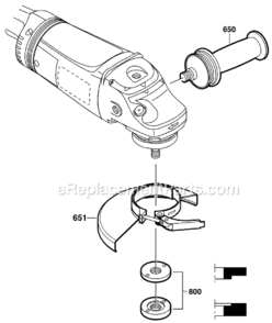 Page B Diagram and Parts List for 1873-8D 0601851B64 Bosch Angle Grinder