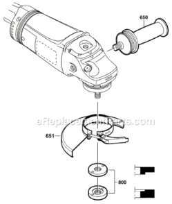 Page B Diagram and Parts List for 1873-8 0601851B60 Bosch Angle Grinder