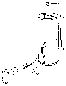 Replacement Parts Diagram and Parts List for 153324312  Kenmore Water Heater