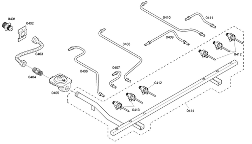 Manifold Assy Diagram and Parts List for PRD366EHC 05 Thermador Range