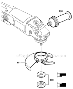 Page B Diagram and Parts List for 1894-6D 0601854B64 Bosch Angle Grinder
