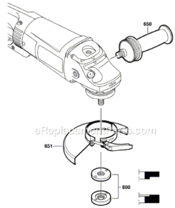 Page B Diagram and Parts List for 1894-6 0601854B60 Bosch Angle Grinder