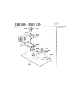Internal Top Panel Diagram and Parts List for HBL746AUC 01 Bosch Wall Oven