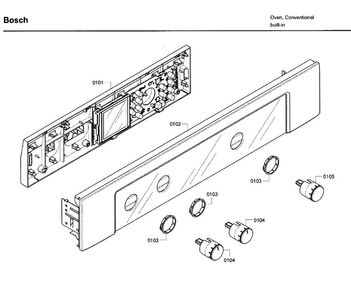 Control Panel Diagram and Parts List for HBL5620UC 09 Bosch Wall Oven