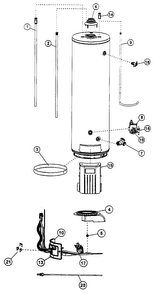 Part Location Diagram of 9006143 Maytag Water heater pilot igniter