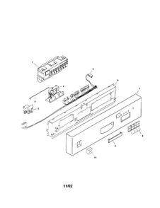 Fascia Panel Diagram and Parts List for SHU4326UC 12 Bosch Dishwasher