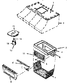 Section 1 Diagram and Parts List for PHW42S  Thermador Range Hood