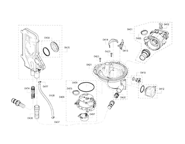 Pump Diagram and Parts List for SHE53T56UC 02 Bosch Dishwasher