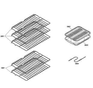 Shelfs Diagram and Parts List for HBL5660UC 01 Bosch Wall Oven