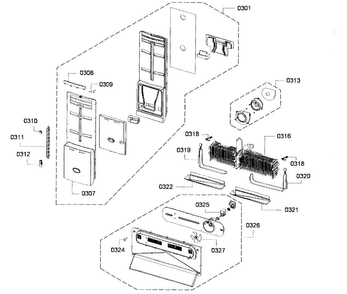 Evap Assy Diagram and Parts List for B26FT70SNS 01 Bosch Refrigerator