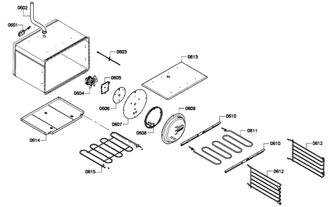 Oven Assy Diagram and Parts List for PRD304GHU 01 Thermador Range