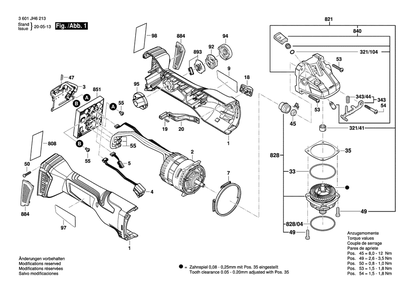 Part Location Diagram of 160343003T Bosch Tool SCREW
