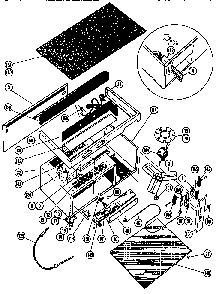 Cabinet/bracket/hinges Diagram and Parts List for MTR37  Thermador Microwave