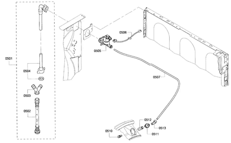 Moist Assy Diagram and Parts List for WTVC533AUS 09 Bosch Dryer