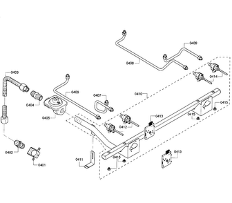 Manifold Diagram and Parts List for PRD304GHC 01 Thermador Range