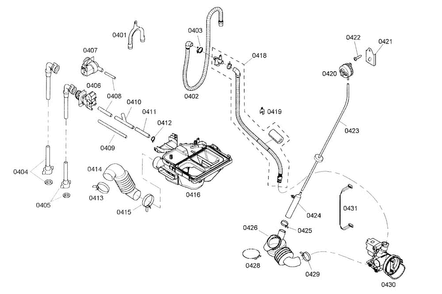 Dispenser Assy/pump Assy Diagram and Parts List for WFMC8400UC 13 Bosch Washer