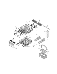Racks Diagram and Parts List for SMU7052UC-09 FD7307, 7504-7506 Bosch Dishwasher
