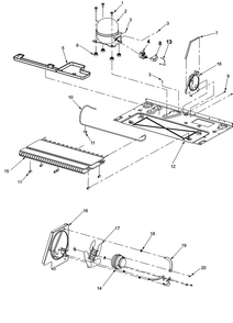 Compressor Diagram and Parts List for RS4953000W0  Gaggenau Refrigerator