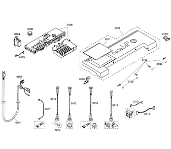 Control Panel Diagram and Parts List for WFMC5301UC 15 Bosch Washer