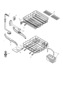 Racks Diagram and Parts List for SHU3012UC 06 Bosch Dishwasher