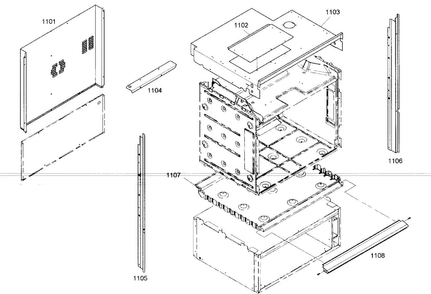 Mounting Assy Diagram and Parts List for MEMCW301ES01  Thermador Microwave