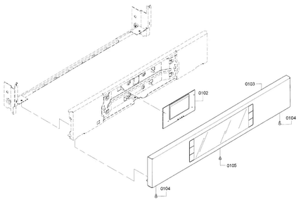 Control Panel Diagram and Parts List for HBLP651RUC 01 Bosch Wall Oven