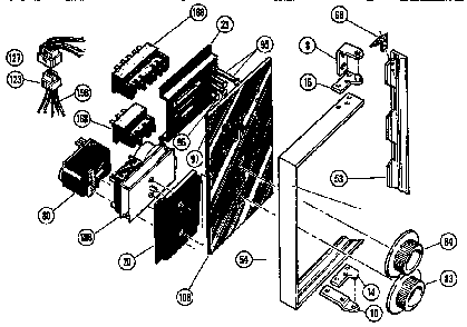 Control Panel Door Diagram and Parts List for MTR37  Thermador Microwave