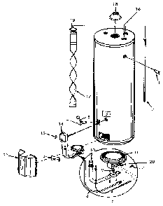 Replacement Parts Diagram and Parts List for 153335751  Kenmore Water Heater