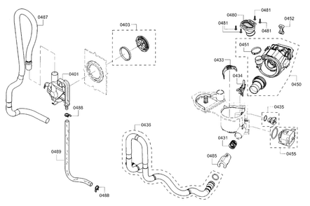 Pump Diagram and Parts List for SHS5AV52UC 01 Bosch Dishwasher