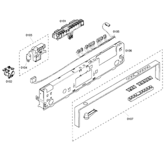 Control Panel Diagram and Parts List for SHX57C05UC 47 Bosch Dishwasher