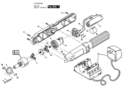 Bosch 2205type2 (F012220599) Diagram and Parts List for 2205 (TYPE 2)(F012220599) Bosch Cordless Drill