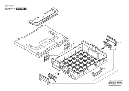 Section 1 Diagram and Parts List for 2608438691  Bosch Tool Stand & Cart