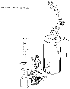 Replacement Parts Diagram and Parts List for 153335802  Kenmore Water Heater