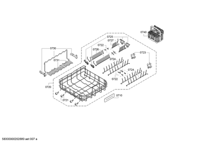 Diagram 3 Diagram and Parts List for SHEM78WH5N-32  Bosch Dishwasher