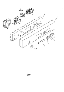 Fascia Panel Diagram and Parts List for SHU4026UC 06 Bosch Dishwasher