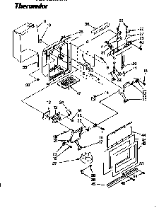 Dispenser & Front Diagram and Parts List for TSS36DAW-06  Thermador Refrigerator
