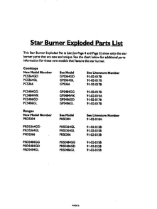 Parts List Diagram and Parts List for PRDS486GL  Thermador Range