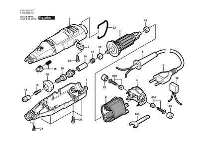 Part Location Diagram of 2615294847 Dremel On-Off Switch