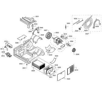Base Assy Diagram and Parts List for WTB86200UC 01 Bosch Dryer