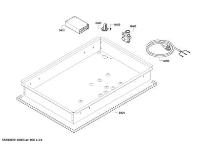 Diagram 4 Diagram and Parts List for NGM8054UC-03  Bosch Cooktop