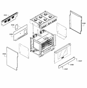 Main Assy Diagram and Parts List for PRD366GHC 11 Thermador Range