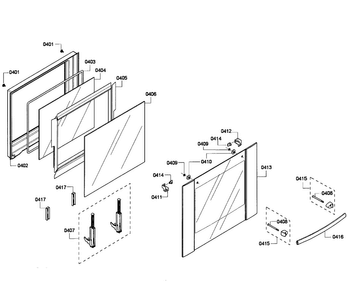 Door Assy Diagram and Parts List for HBN3550UC 06 Bosch Wall Oven