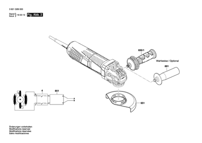 Diagram 2 Diagram and Parts List for GWX15-125PS 3 601 GB9 000 Bosch Angle Grinder