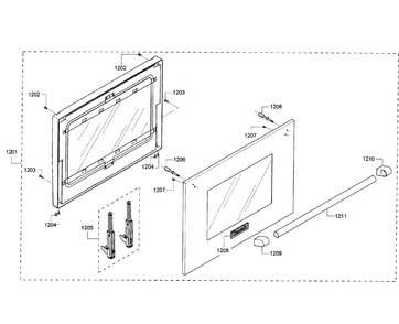 Large Door Diagram and Parts List for PRD486GDHC 05 Thermador Range