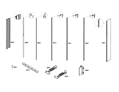Trim Assy Diagram and Parts List for T24IR70NSP 21 Thermador Refrigerator