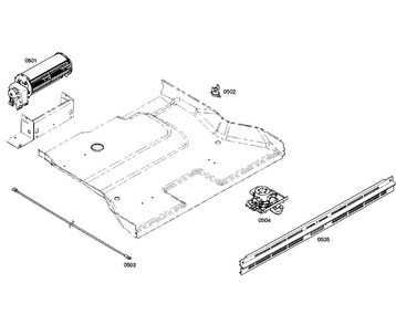 Fan Assy Diagram and Parts List for HBL5650UC 01 Bosch Wall Oven