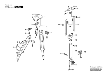 Diagram Diagram and Parts List for 9450N F 034 091 H01 Bosch Tool Stand & Cart