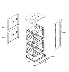 Cabinet Assy Diagram and Parts List for HBL5620UC 04 Bosch Wall Oven